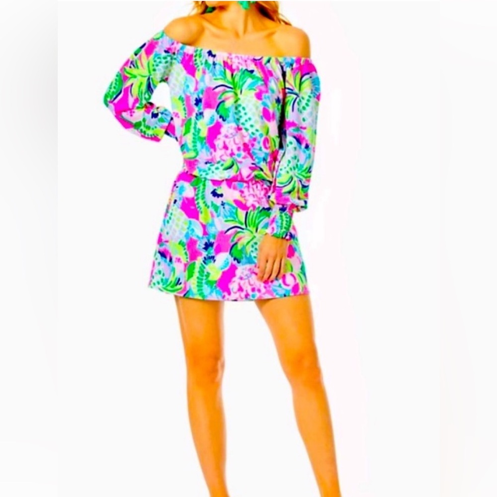 Lilly Pulitzer Lana Off The Shoulder Skort Romper XXS
